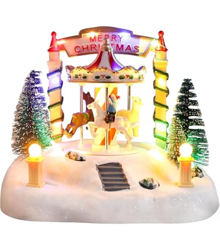 Amazon.com: Lemax Christmas Cheer Carousel, Battery Operated (4.5V